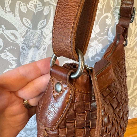 Brown Woven Leather Crossbody Bag - Picture 4 of 13